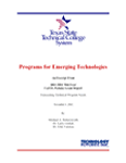 Programs for Emerging Technologies Report Cover