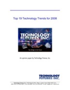 TFI Provides Top 19 Technology Trends for 2008 Cover