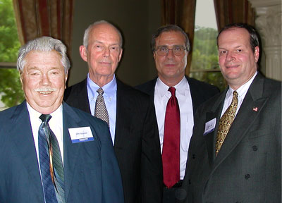 Admiral Inman with TFI Leaders Dr. John Vanson, Dr. Larry Vanston and David Smith